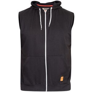 Duke Mens D555 Blake Kingsize Sleeveless Full Zip Hoodie / Black